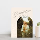 "Modern Curves" - Graduation Party Invitations in Almond by Morgan Kendall - Front