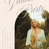 "Modern Curves" - Graduation Party Invitations in Almond by Morgan Kendall - Detail