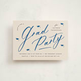"Celebrate the Grad" - Graduation Party Invitations in Azure by Louise Kay - Front