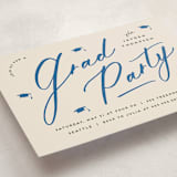 "Celebrate the Grad" - Graduation Party Invitations in Azure by Louise Kay - Detail