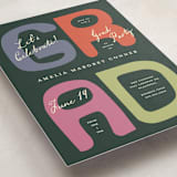 "Chunk" - Graduation Party Invitations in Funky by Pixel and Hank - Detail