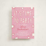 "Starry Celebration" - Graduation Party Invitations in Cotton Candy by Kercia Jane - Front