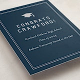 "grad ribbon" - Graduation Party Signs in Navy by Sarah Curry - Detail