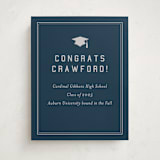 "grad ribbon" - Graduation Party Signs in Navy by Sarah Curry - Front