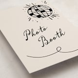 "Disco Direction" - Graduation Party Signs in Cream by Pixel and Hank - Detail
