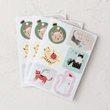 "Christmas Cats" - Gift Stickers in Candy by Multiple Artists