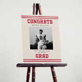 "Team Grad" - Graduation Welcome Signs in Cherry by Louise Kay - In Use