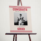 "Team Grad" - Graduation Welcome Signs in Cherry by Louise Kay - In Use