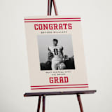 "Team Grad" - Graduation Welcome Signs in Cherry by Louise Kay - In Use