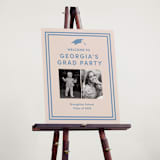 "Classically done" - Graduation Welcome Signs in Country Blue by Inkblot Design - In Use