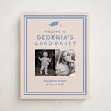 "Classically done" - Graduation Welcome Signs in Country Blue by Inkblot Design - Front