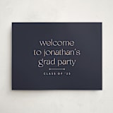 "Thoughtful" - Graduation Welcome Signs in Navy by letterfix - Front