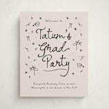 "Illustrated Grad" - Graduation Welcome Signs in Onyx by Ashley Iwafuchi - Front