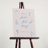 "Handdrawn little things" - Graduation Welcome Signs in Sky Whispers by Cass Loh - In Use