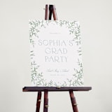 "Wisteria" - Graduation Welcome Signs in Periwinkle by Kristen Smith - In Use