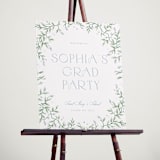 "Wisteria" - Graduation Welcome Signs in Periwinkle by Kristen Smith - In Use