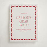 "Fun Border Frame" - Graduation Welcome Signs in Ruby by Jackie Crawford - Front