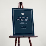 "grad ribbon" - Graduation Welcome Signs in Navy by Sarah Curry - In Use