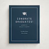 "grad ribbon" - Graduation Welcome Signs in Navy by Sarah Curry - Front
