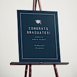 "grad ribbon" - Graduation Welcome Signs in Navy by Sarah Curry - In Use