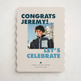 "Bold Grads" - Graduation Welcome Signs in Navy by Angela Quan - Front