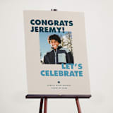 "Bold Grads" - Graduation Welcome Signs in Navy by Angela Quan - In Use