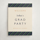 "Belmont" - Graduation Welcome Signs in Navy by Sarah Rosenthal - Front