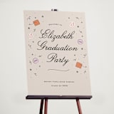 "Grad Vibes" - Graduation Welcome Signs in Apricot by Ashley Iwafuchi - In Use