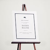 "Collegiate Line" - Graduation Welcome Signs in Navy by Jennifer Wick - In Use
