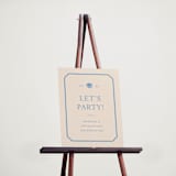 "Angled Frame" - Graduation Welcome Signs in Robins Egg by Carolyn MacLaren - In Use