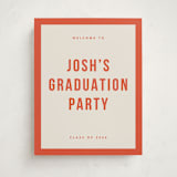 "Poster Type" - Graduation Welcome Signs in Tangerine by Robert and Stella - Front