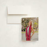 "Broken Border" - Foil-Pressed Graduation Thank You Cards in Snow by Lauren Chism - Card with Envelope