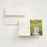 "Trim Edges" - Foil-Pressed Graduation Thank You Cards in Pearl by David Michuki - Card with Envelope
