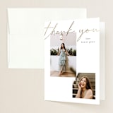 "Simple + Script" - Graduation Thank You Cards in Chalkboard by Kelly Watkins - Front