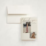 "Simple + Script" - Foil-Pressed Graduation Thank You Cards in Chalkboard by Kelly Watkins - Card with Envelope