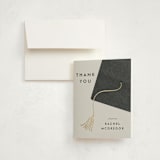 "Shimmering tassel" - Foil-Pressed Graduation Thank You Cards in Smoke by Catherine Culvenor - Card with Envelope