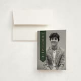 "Classic Sash" - Graduation Thank You Cards in Pine by Lauren Chism - Front