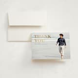 "Bold Headline" - Foil-Pressed Graduation Thank You Cards in Midnight by Emily Sabol Goss - Card with Envelope