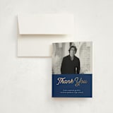 "retro vintage grad" - Graduation Thank You Cards in Navy by BR Designs - Front