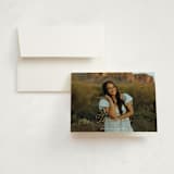 "Grad Greetings" - Foil-Pressed Graduation Thank You Cards in Pearl by Ashley Iwafuchi - Card with Envelope