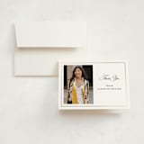 "Traditionally" - Graduation Thank You Cards in Pearl by Sarah Brown - Front
