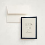 "classic layout" - Foil-Pressed Graduation Thank You Cards in Navy by Christy Hy Lee - Card with Envelope