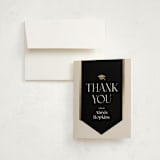 "Graduation Stole" - Graduation Thank You Cards in Onyx by Hooray Creative - Front