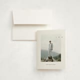 "Streamlined" - Graduation Thank You Cards in Snow by Brandy Folse - Front