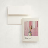 "clean" - Foil-Pressed Graduation Thank You Cards in Cotton by Carolyn Nicks - Card with Envelope