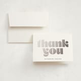 "retro grad" - Graduation Thank You Cards in Slate by Hooray Creative - Front