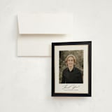 "Classic Edge" - Foil-Pressed Graduation Thank You Cards in Midnight by Nicole Walsh - Card with Envelope