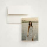 "Twirling Tassle" - Graduation Thank You Cards in Snow by Lauren Chism - Front