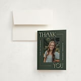 "Numbered" - Graduation Thank You Cards in Ivy by Kelly Schmidt - Front