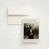 "In Line" - Graduation Thank You Cards in Cloud by Nicole Walsh - Front